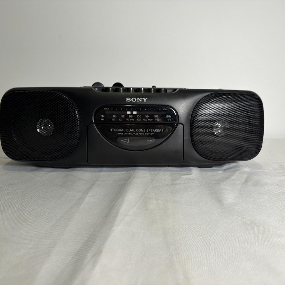 Sony CFS-B11 Portable AMFM Radio Cassette Boombox, Tape Deck Does Not Work
